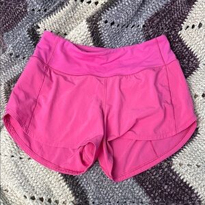 Lululemon speed up mid rise short 4” size 4 hot pink